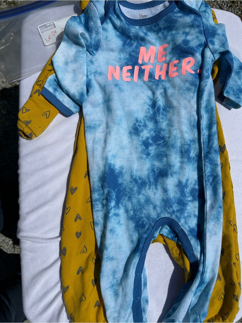 Blue Tie-Dye 'Me Neither' One-Piece Bodysuit(26)